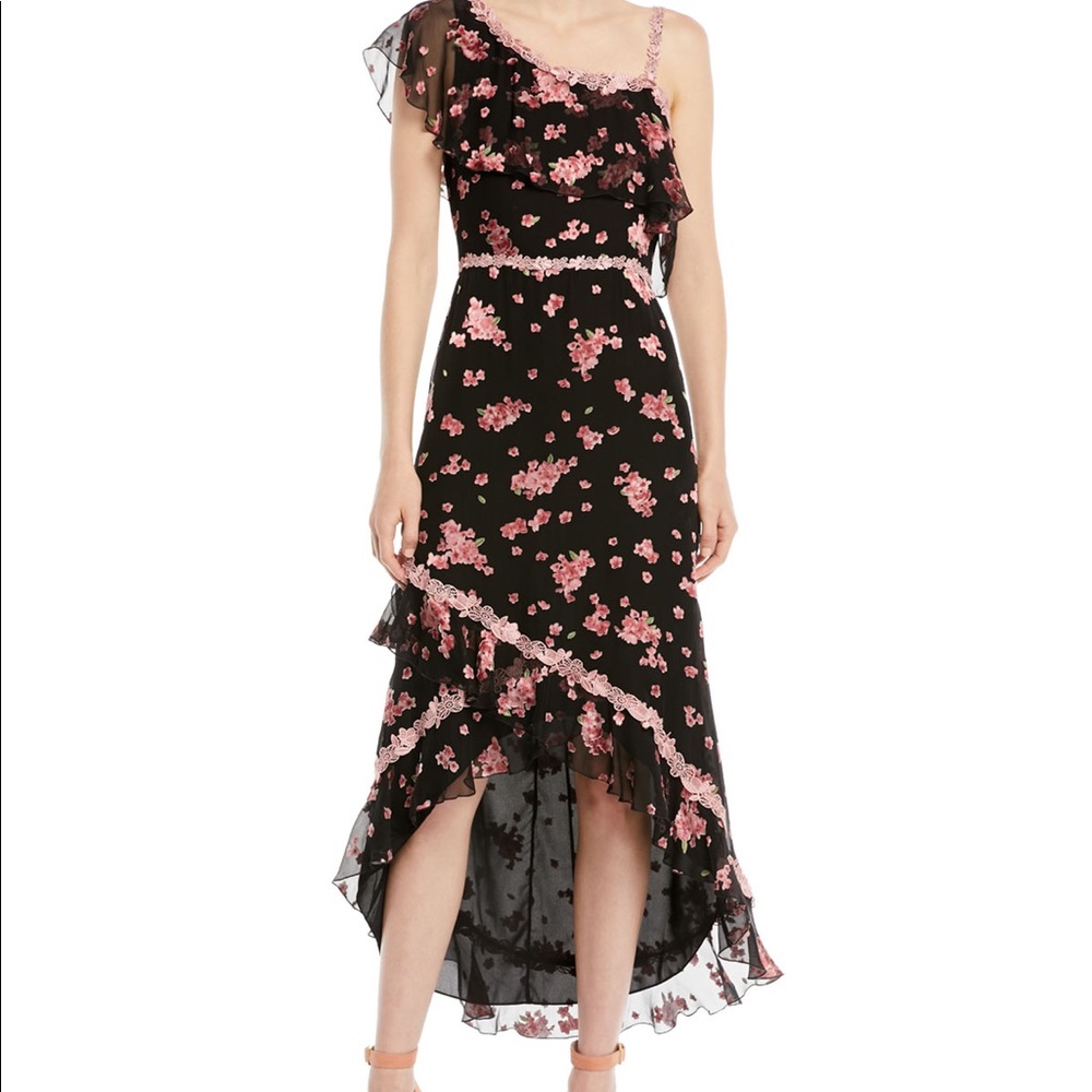 Alice + Olivia Caydon One-Shoulder Floral Dress